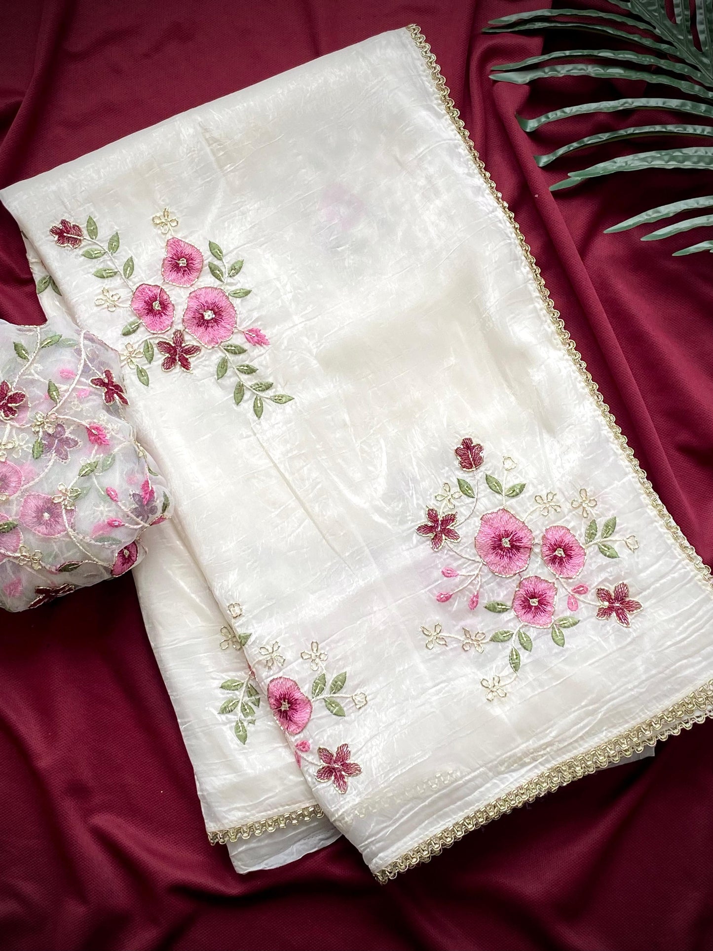 Pure crushed saree