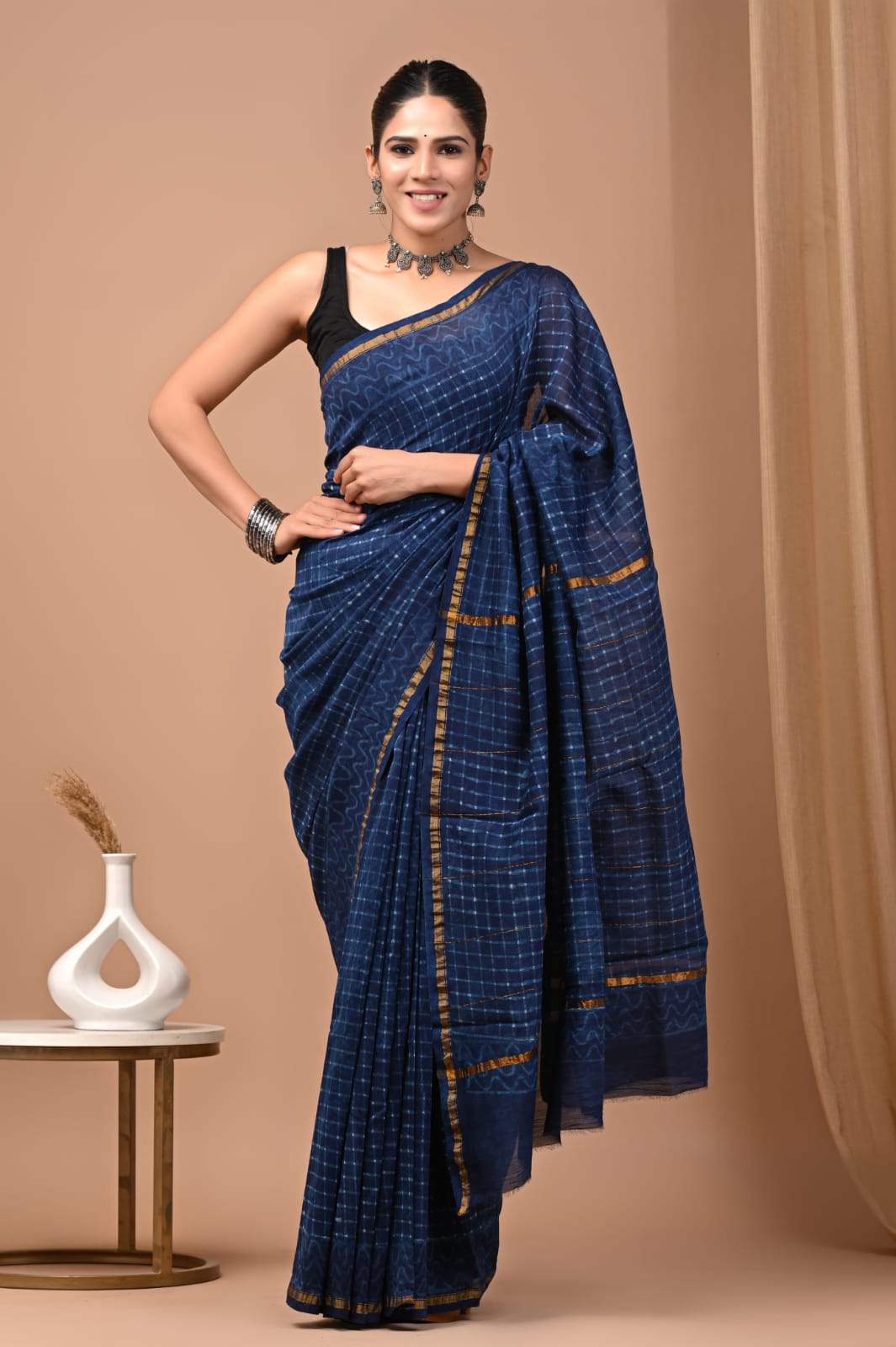 Pure Chanderi cotton blend Silk Saree