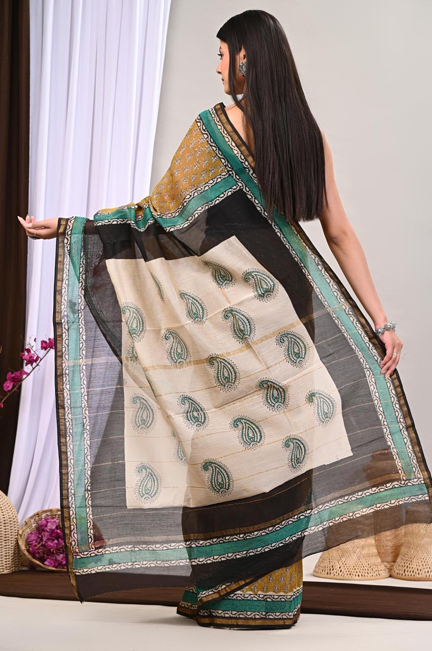Handcrafted Chanderi saree
