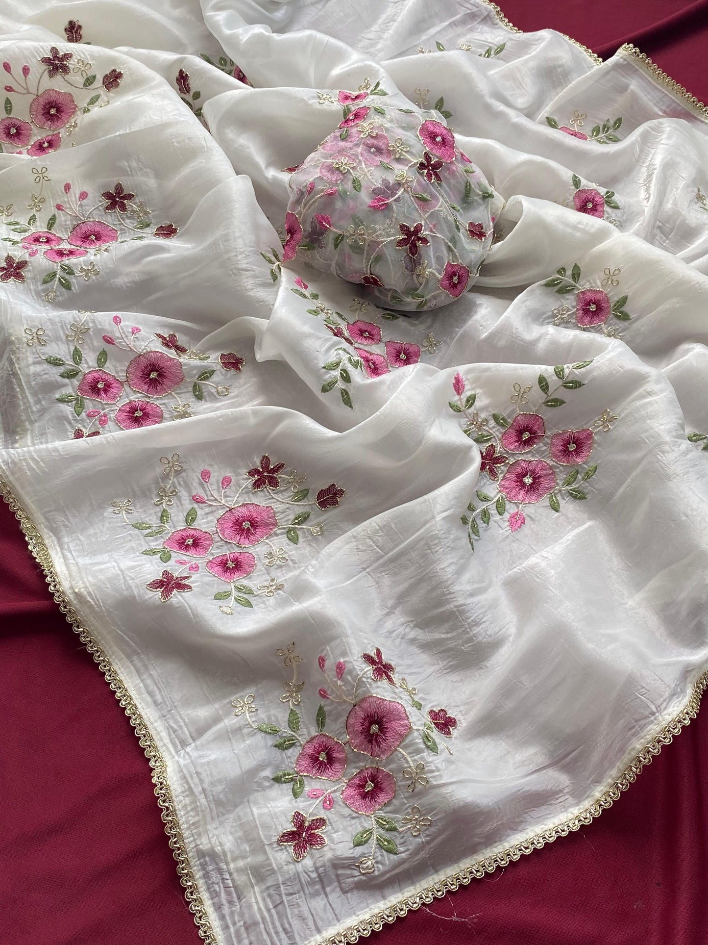 Pure crushed saree
