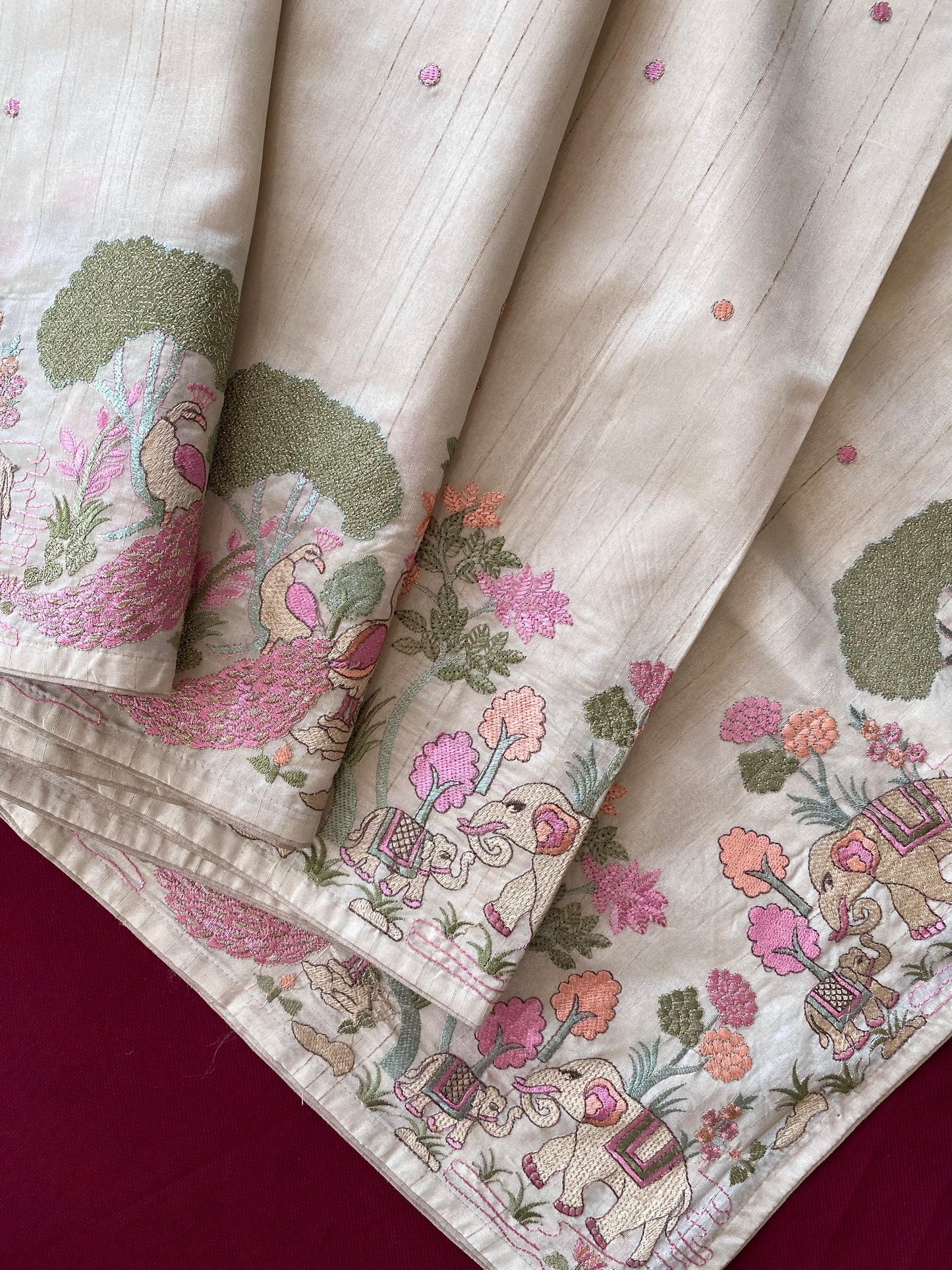 Pure loom tussar saree
