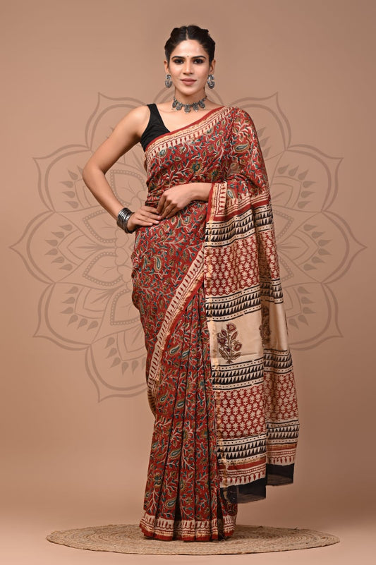 Chanderi cotton blend Silk Saree