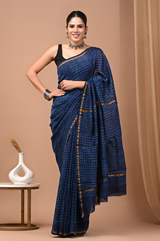 Pure Chanderi cotton blend Silk Saree